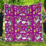 purple girly unicorn hur quilt bevrpi d2486438