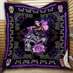 purple skull girl cl18100599mdq quilt blanket d2480107