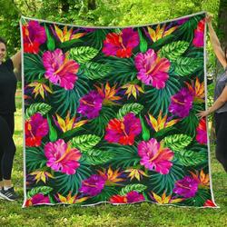 Purple Tropical Cl17100505Mdq Quilt Blanket