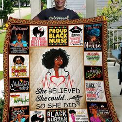 Qd Black Nurse Ver4 Quilt Blanket