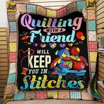 quilting with a friend will keep you in stitches quilt blanket great customized blanket gifts for 0