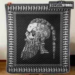Ragnar Skull Viking Cl2100419Mdq Quilt Blanket