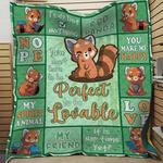 red panda lovable you make me happy quilt blanket great customized blanket gifts for birthday 0