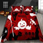 red pumpkin ghost printed bedding set bedroom decor d2190190
