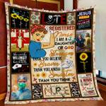 registered nurse daughter of god quilt blanket d2448347