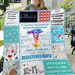 Registered Nurse ItS A Beautiful Thing When A Career And A Passion Come Together Quilt Blanket Great Customized Blanket Gifts For Birthday Christmas Thanksgiving