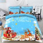 reindeer pull santas sleigh merry christmas clh2210205b bedding sets d2235314