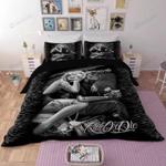 ride or die skull and girl motorcycle duvet cover bedding set d2122608