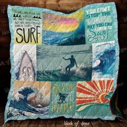 Ride The Wave Surfing Cl22100453Mdq Quilt Blanket