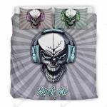 rock me skull headphones for music freaks bedding set bedroom decor d2115350