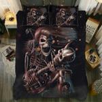rock skull couple printed bedding set bedroom decor d2114609