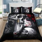 romantic skull couple bed sheets spread comforter duvet cover bedding sets d2123967