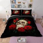 romantic skull rose printed bedding set bedroom decor d2126813