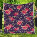 rose pansy floral flower cl17100543mdq quilt blanket d2448009