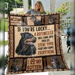 rottweiler if youre lucky quilt blanket dhc3112569td d2477701