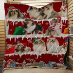 rough collie snow christmas quilt tdhng d2486751
