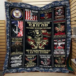 Sailor Navy Veteran Blanket 3D Printing Ntt-Qhn10  Quilt