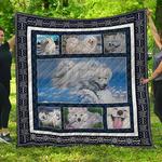 samoyed cute white dog quilt blanket dhc04011469dd d2482757