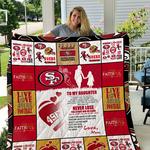 san francisco 49ers to my daughter love mom quilt d2423072