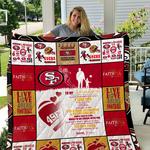 san francisco 49ers to my grandson love grandpa quilt d2423071