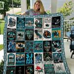 san jose sharks quilt blanket fan made d2452233
