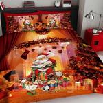 santa claus writing letters besides the red christmas tree 3d clh2210253b bedding sets d2223727