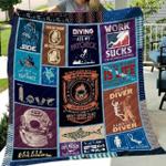 scuba diving once a diver always a diver quilt blanket great customized blanket gifts for 0