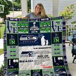 seattle seahawks to my granddaughter love grandmom quilt d2423025