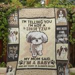 shih tzu im a baby quilt blanket dhc31121359td d2447208