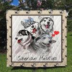 siberian huskies quilt tdhxu d2487929