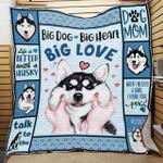 siberian husky big dog big heart big love quilt blanket great customized blanket gifts for 0