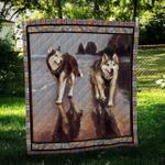 siberian husky walking quilt blanket dhc09122024dd d2446001