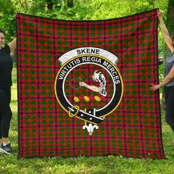 Skene Modern Tartan Clan Badge Premium Quilt Th8 Home Decor  Quilt