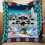 skiing cla1510359q quilt blanket d2483643