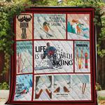 skiing its the most wonderful time of the year quilt blanket great customized blanket gifts for 0