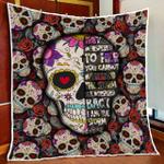 skull and rose quilt blanket d2448509
