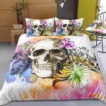 skull anf flowers bed sheets spread comforter duvet cover bedding sets d2120004