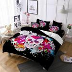 skull bedding set mouth colorful flowers print dhc1501255vt d2240907