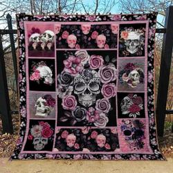 Skull Bi180705B Tbg Quilt Blanket
