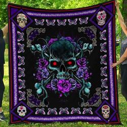 Skull Bi260704B Tbg Quilt Blanket