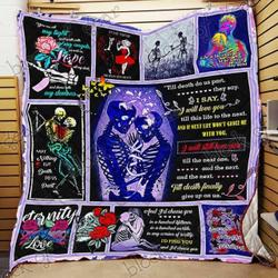 Skull Couple Cl18100648Mdq Quilt Blanket