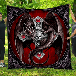 Skull Dragon Quilt  02568  Quilt