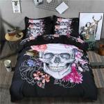 skull floral smile printed bedding set bedroom decor d2230786