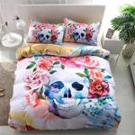 skull flower art painting printed bedding set bedroom decor d2115627
