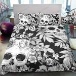 skull flowers pattern bed sheets spread comforter duvet cover bedding sets d2125277