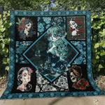 skull girl tn180712 quilt blanket d2448188