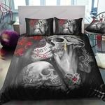 skull kissing beauty bed sheets spread comforter duvet cover bedding sets d2120367