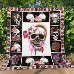 Skull Li300704B Tbg Quilt Blanket