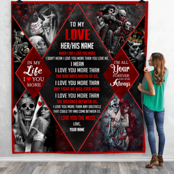 Skull My Love Love You Most Quilt Cc