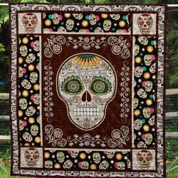 Skull Quilt Blanket Ver 32  Quilt